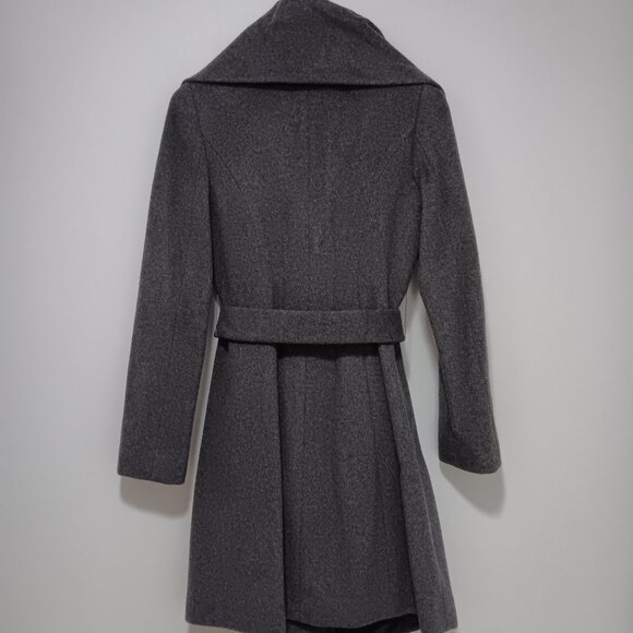 Tahari Wool Cheryl Jacket Coat In Charcoal Sz 2 - Picture 2 of 3